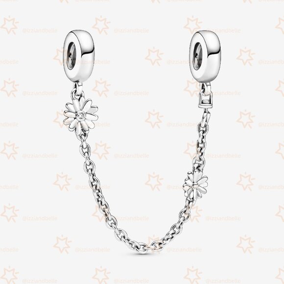 Pandora Daisy Flower Safety Chain Charm - Picture 1 of 4